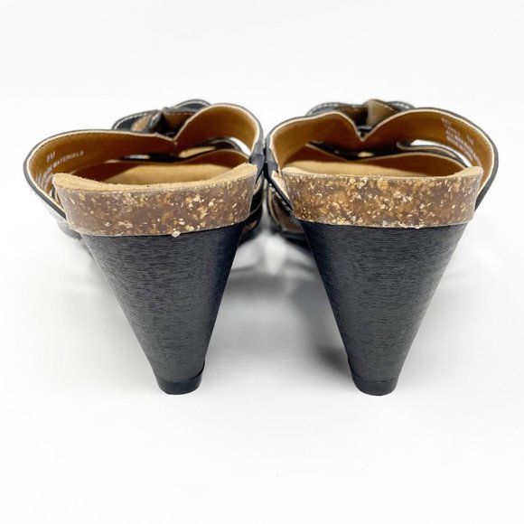 Naturalizer Womens Black Vegan Leather Heel Slip on Sandal Size 8 - Picture 8 of 11